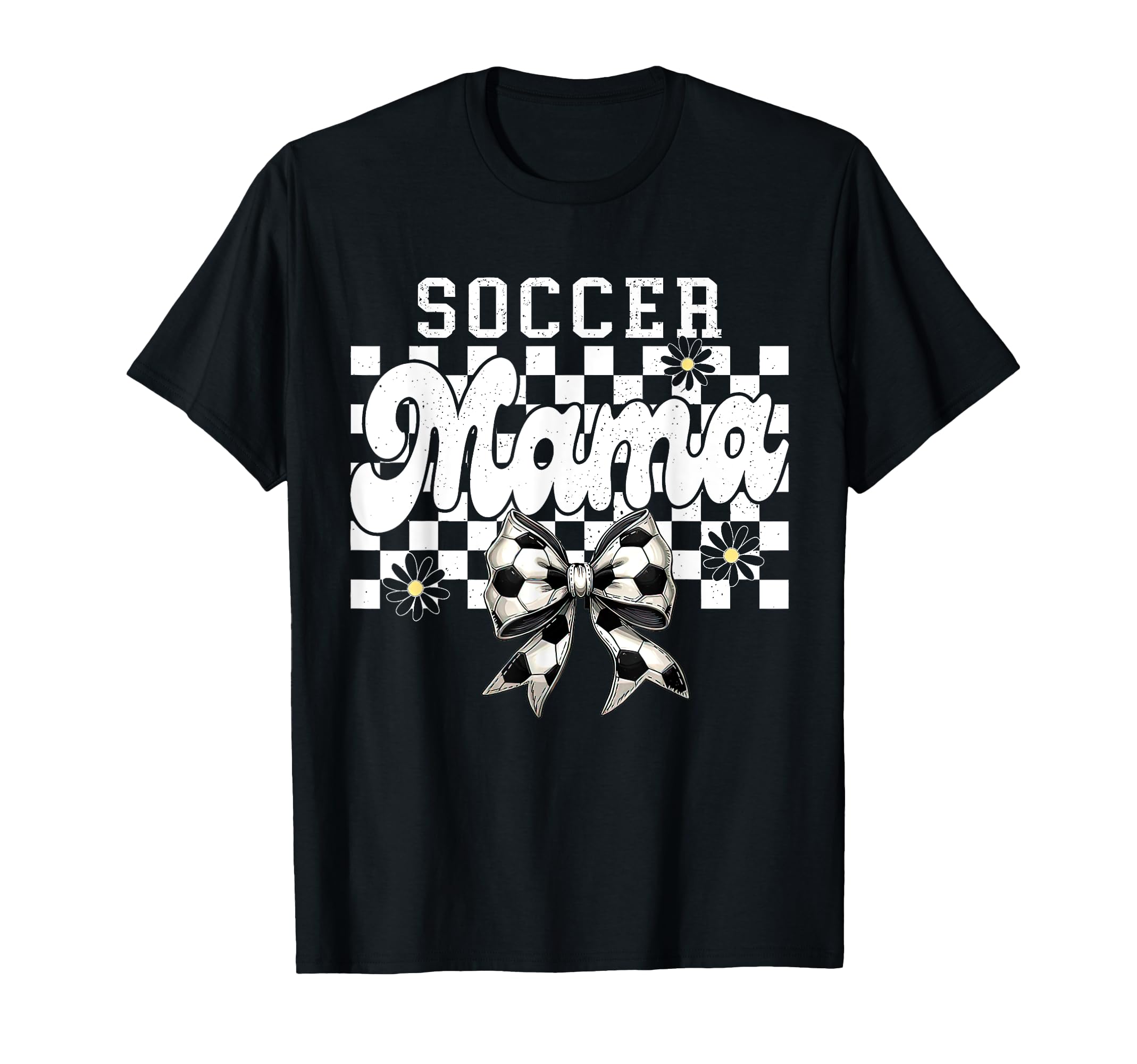 Soccer Mama Checkered Soccer Mom T-Shirt - Minimalist Print Men Women