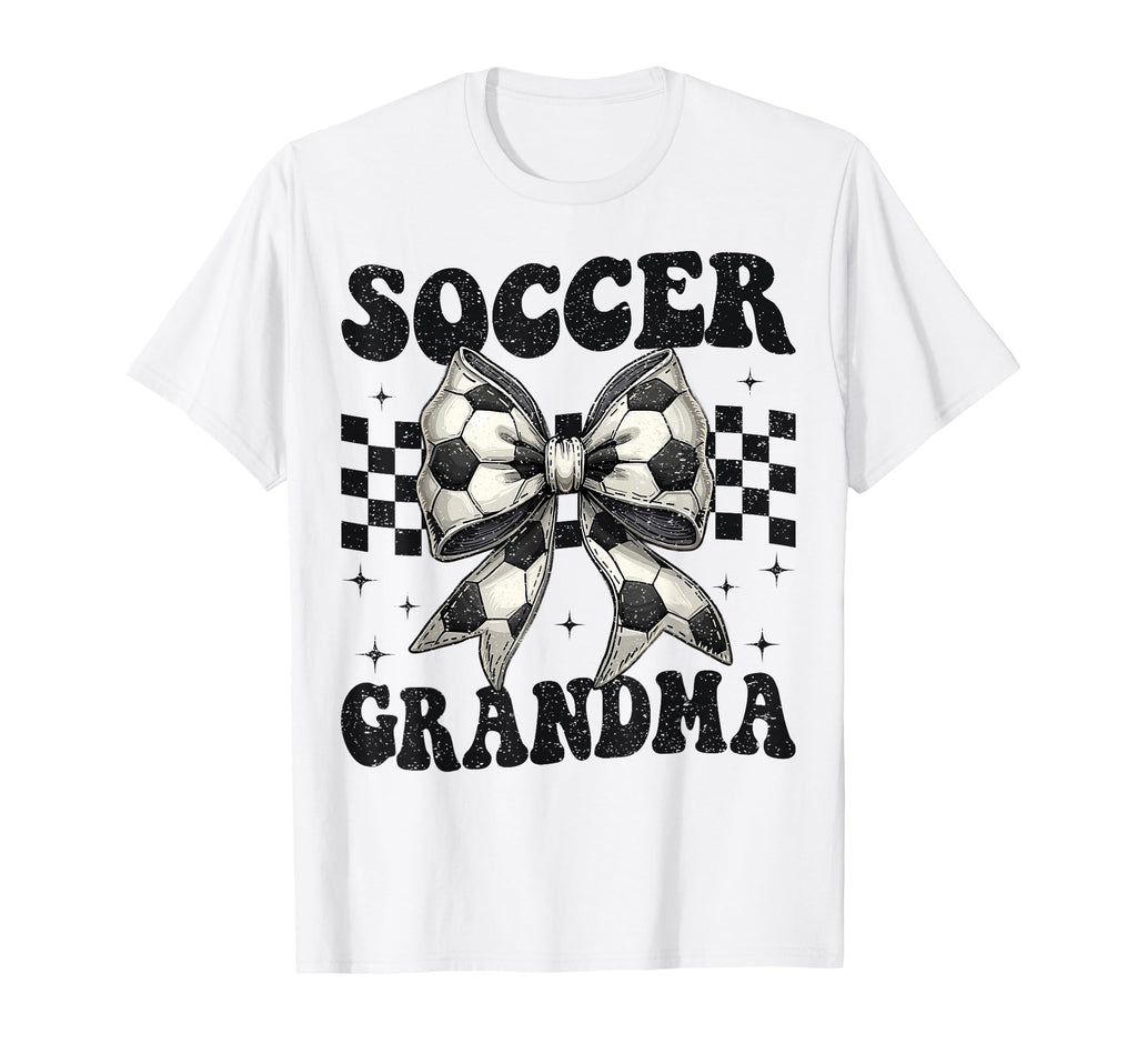 Soccer Grandma Funny Coquette Bow T-Shirt - Custom Art Print Men Women