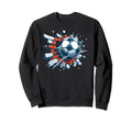 Soccer Ball Break Wall Soccer Sweatshirt - Aesthetic Graphic Men Women