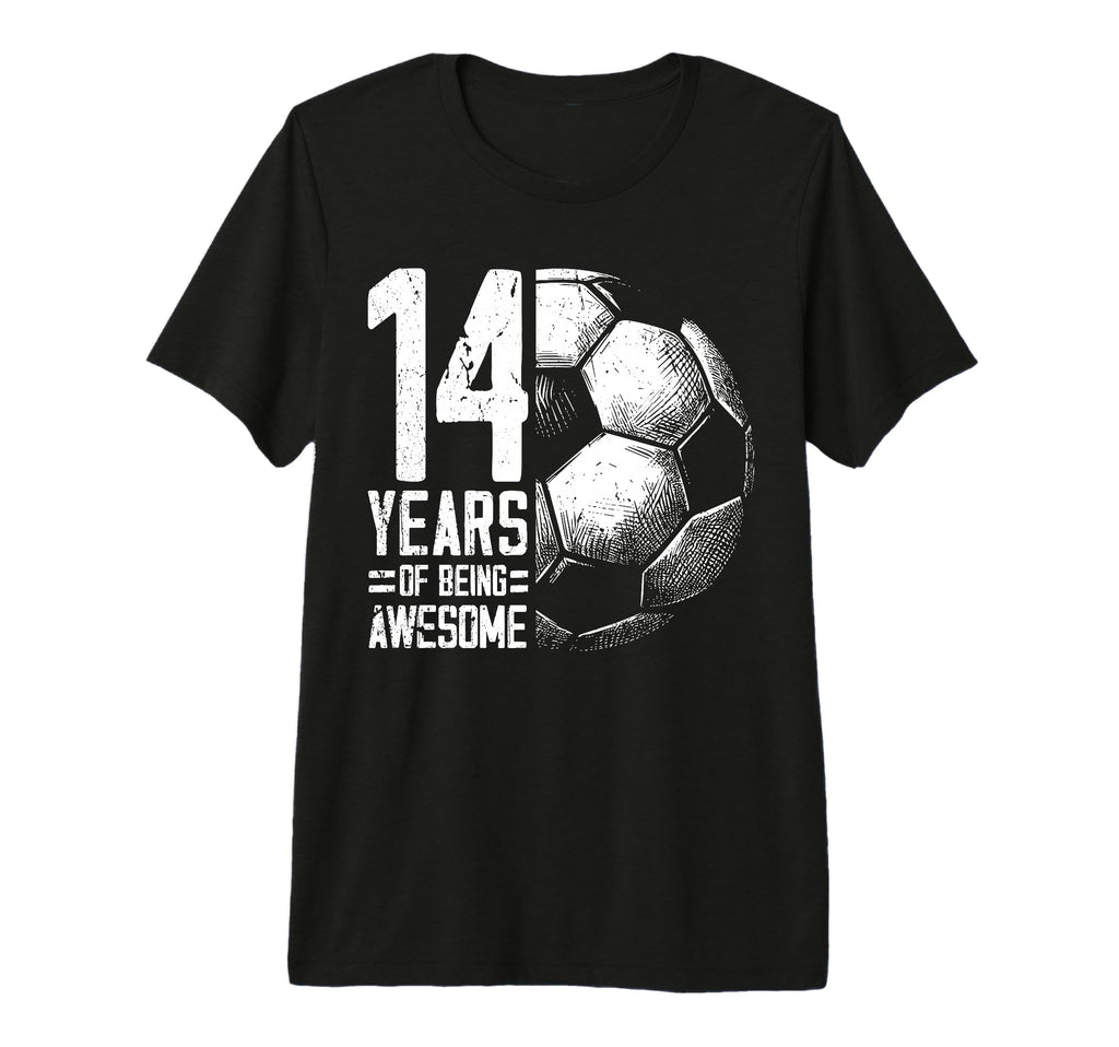 14Th Birthday Soccer Player Football 14 T-Shirt - Trendy Graphic Men Women