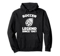 Born 1967 Sports Player Team Soccer Hoodie - Novelty Apparel for Adults