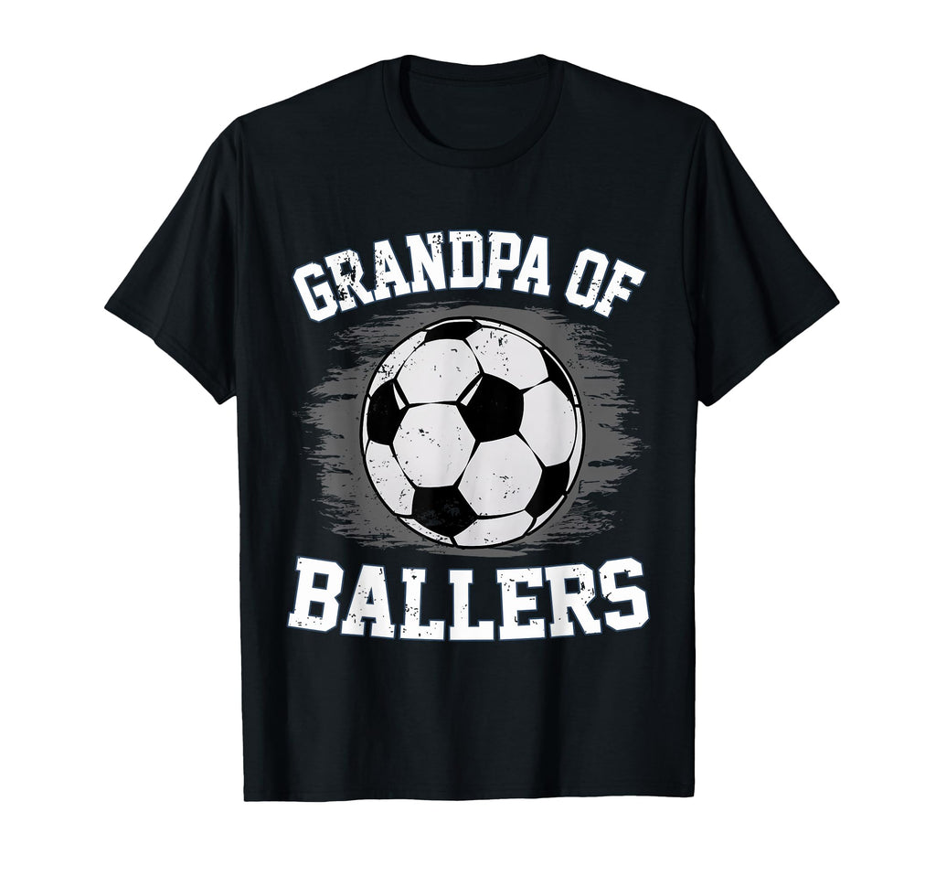 Grandpa Ballers Soccer Fan Soccer Ball T-Shirt - Unique Graphic Unisex
