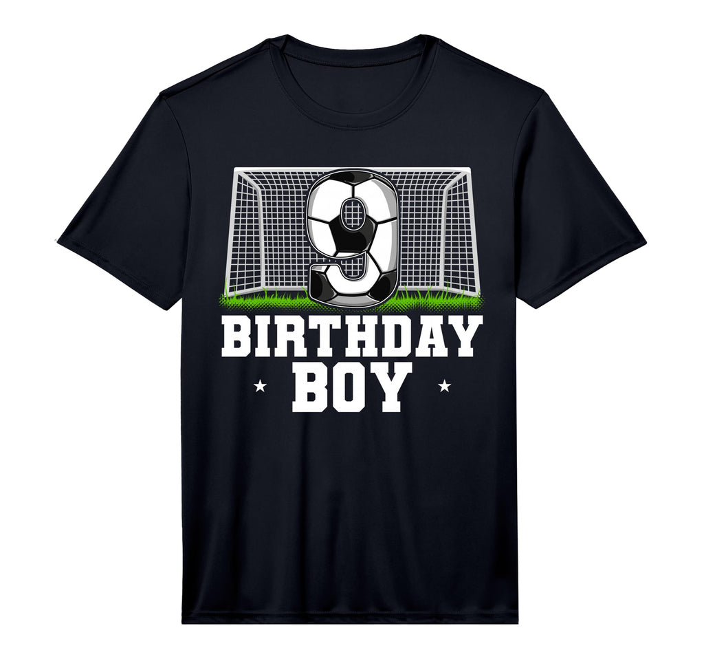 9Th Birthday Soccer Performance T-Shirt - Fun Novelty Design Men Women
