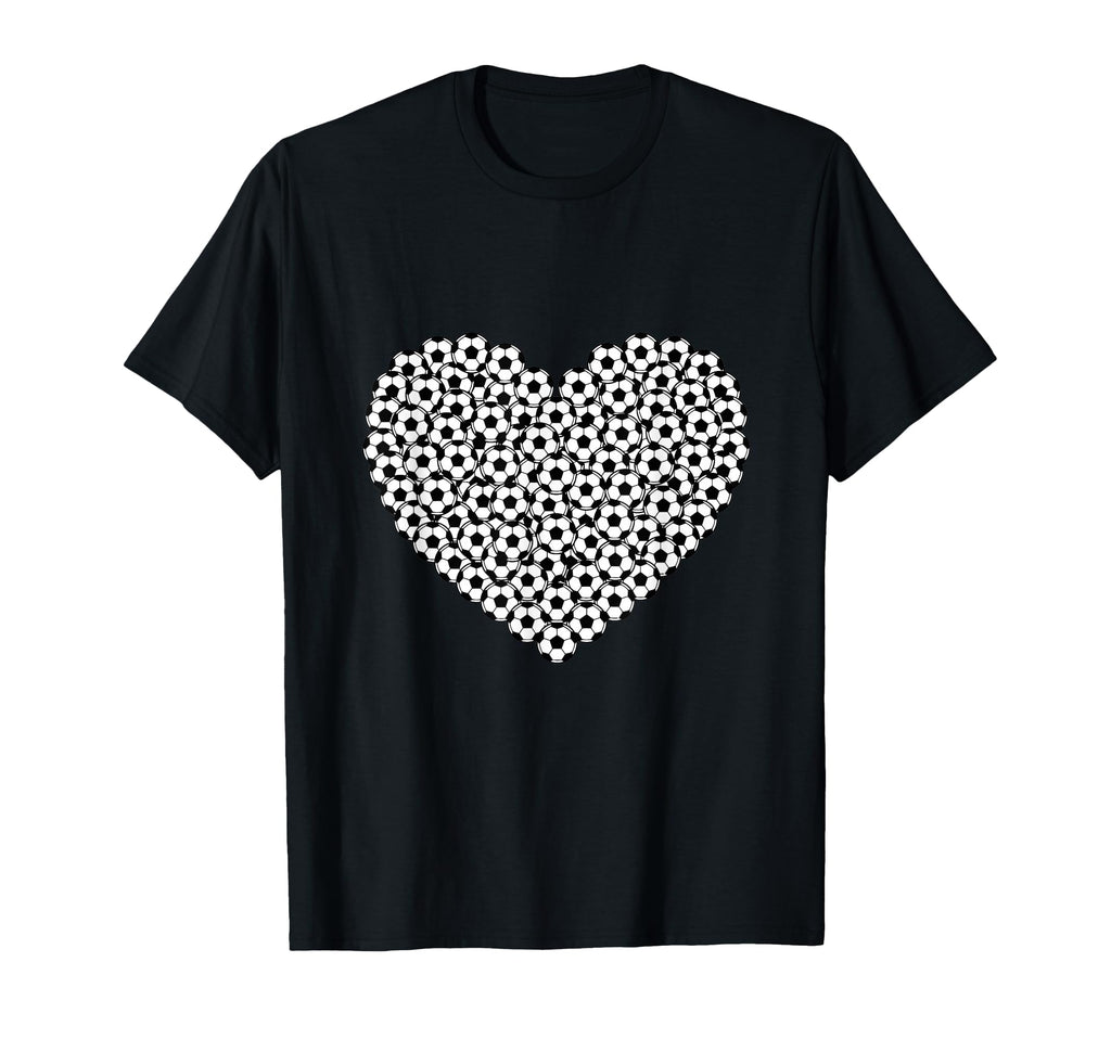 Heart Shaped Soccer Ball Artwork T-Shirt - Unique Graphic Men Women