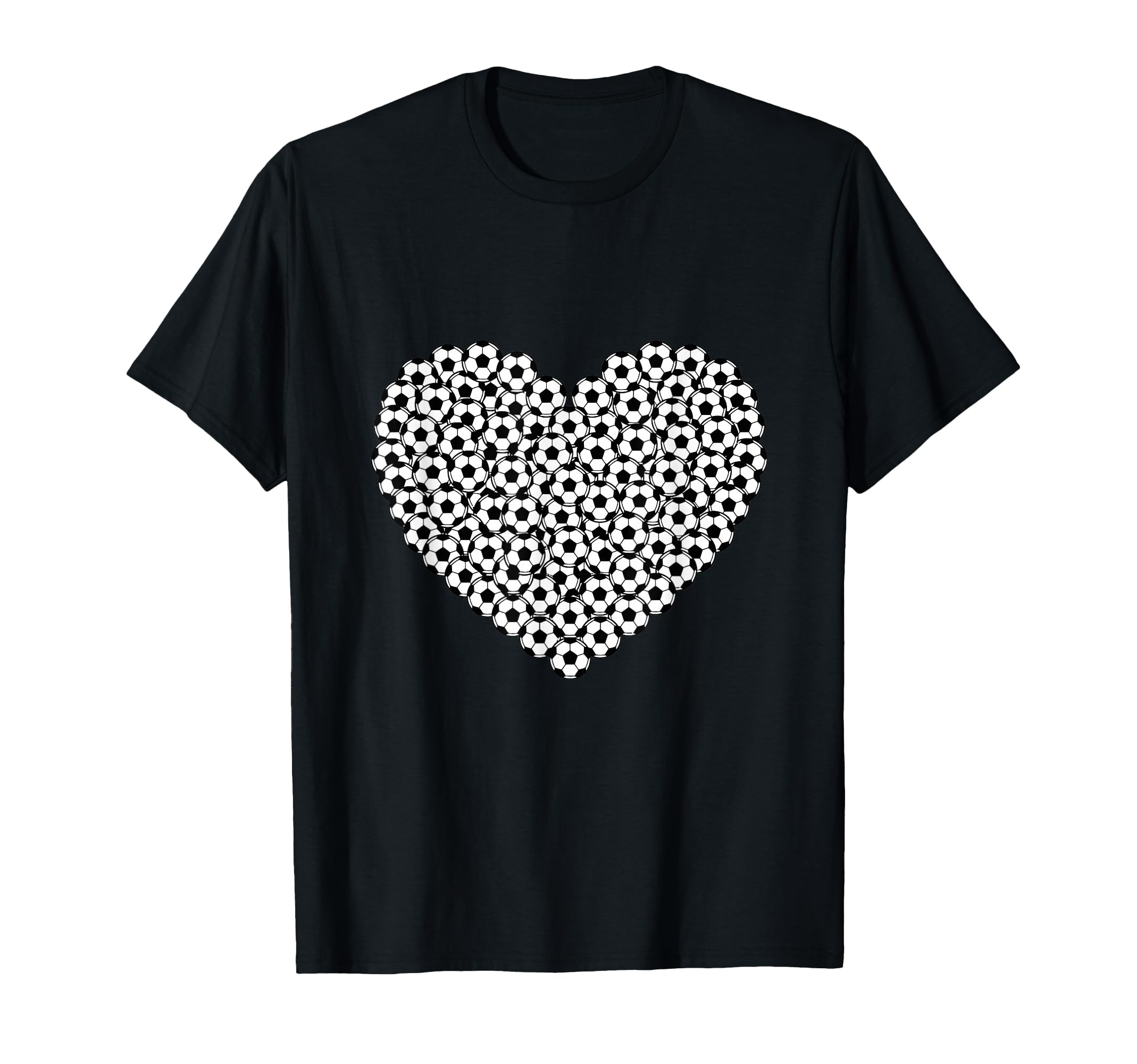 Heart Shaped Soccer Ball Artwork T-Shirt - Unique Graphic Men Women