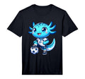 Funny Axolotl Soccer Player Performance T-Shirt - Unique Graphic Unisex