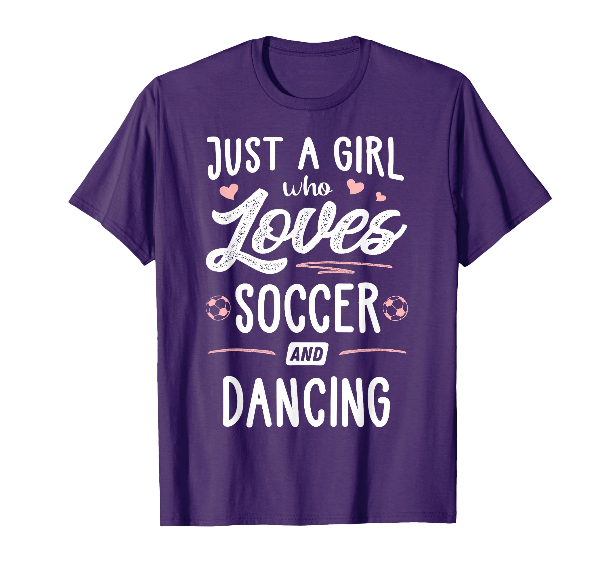 Just Who Loves Soccer And Dancing T-Shirt - Minimalist Print for Adults