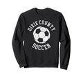Dixie County Soccer Distressed Sweatshirt - Fun Novelty Design for Adults