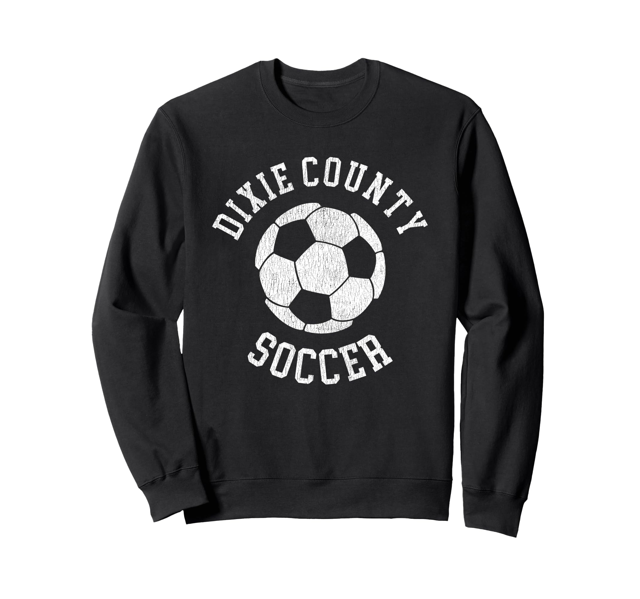 Dixie County Soccer Distressed Sweatshirt - Fun Novelty Design for Adults