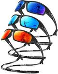 Polarized Sunglasses Men, Sports Sun Glasses Womens UV400 Protection for Fishing Running Driving