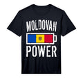 Moldova Flag Moldovan Power Battery T-Shirt - Casual Everyday Wear Unisex