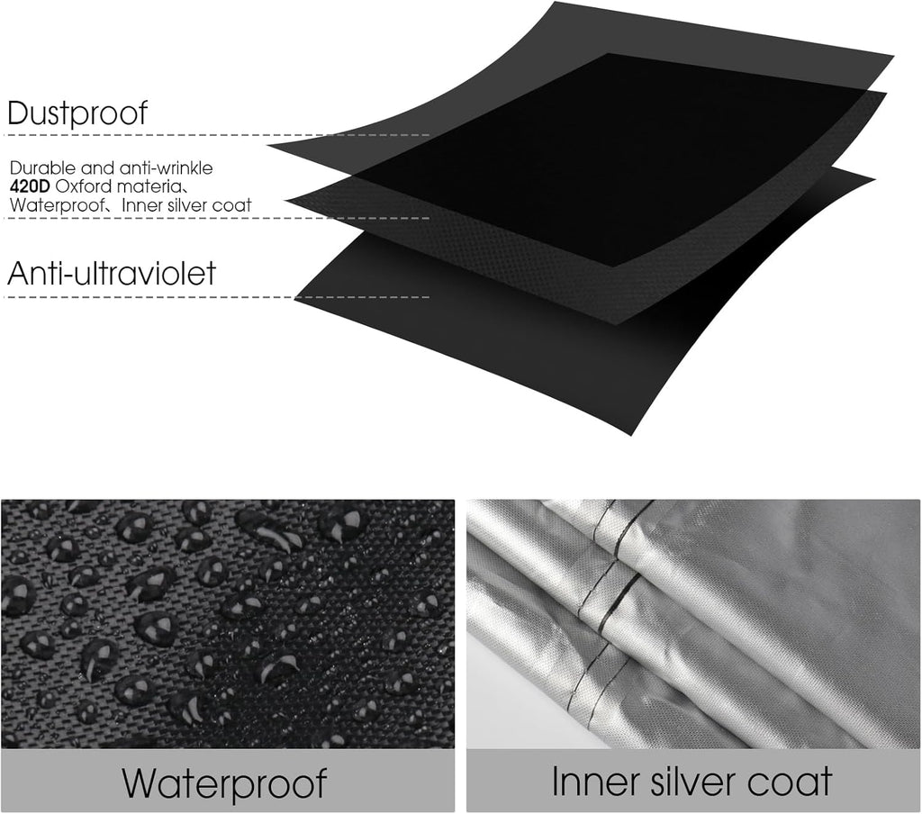 Grill Cover for Traeger TFT18KLD Ranger, Waterproof Dustproof Tabletop Grill Smoker Cover- 20x21x13 in, Black