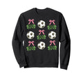 Coquette Bow Soccer And Shamrock St Sweatshirt - Novelty Apparel Unisex