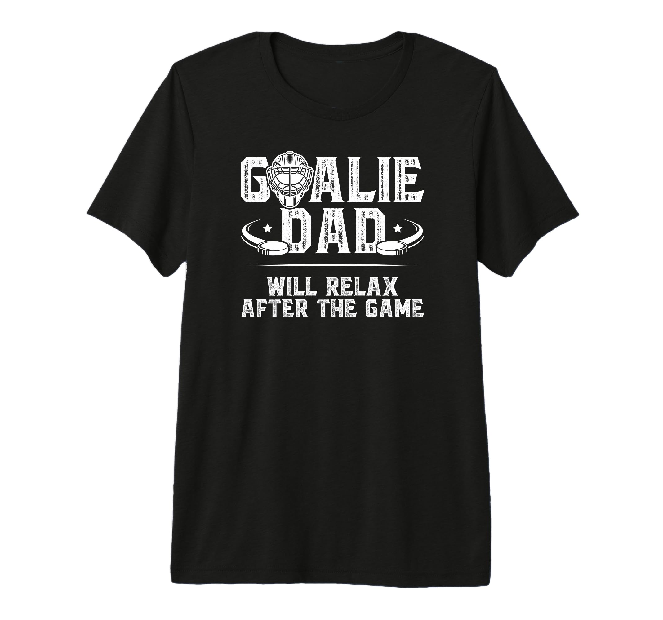 Mens Funny Hockey Goalie Dad Ice T-Shirt - Fun Novelty Design Unisex