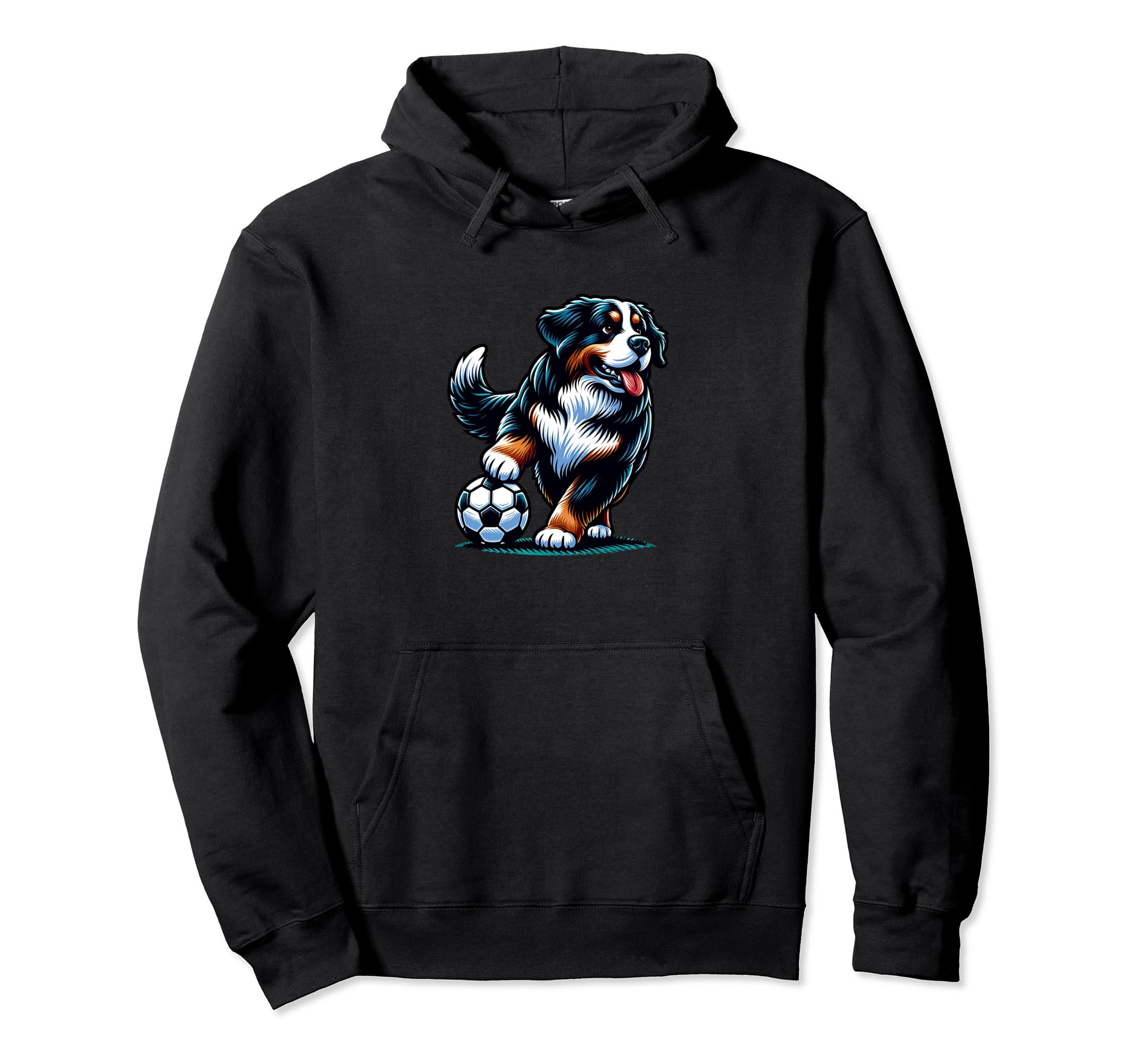 Bernese Mountain Dog Soccer Champion Player Hoodie - Trendy Graphic Unisex