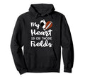 My Heart Is Those Fields Funny Soccer Hoodie - Unique Graphic for Adults