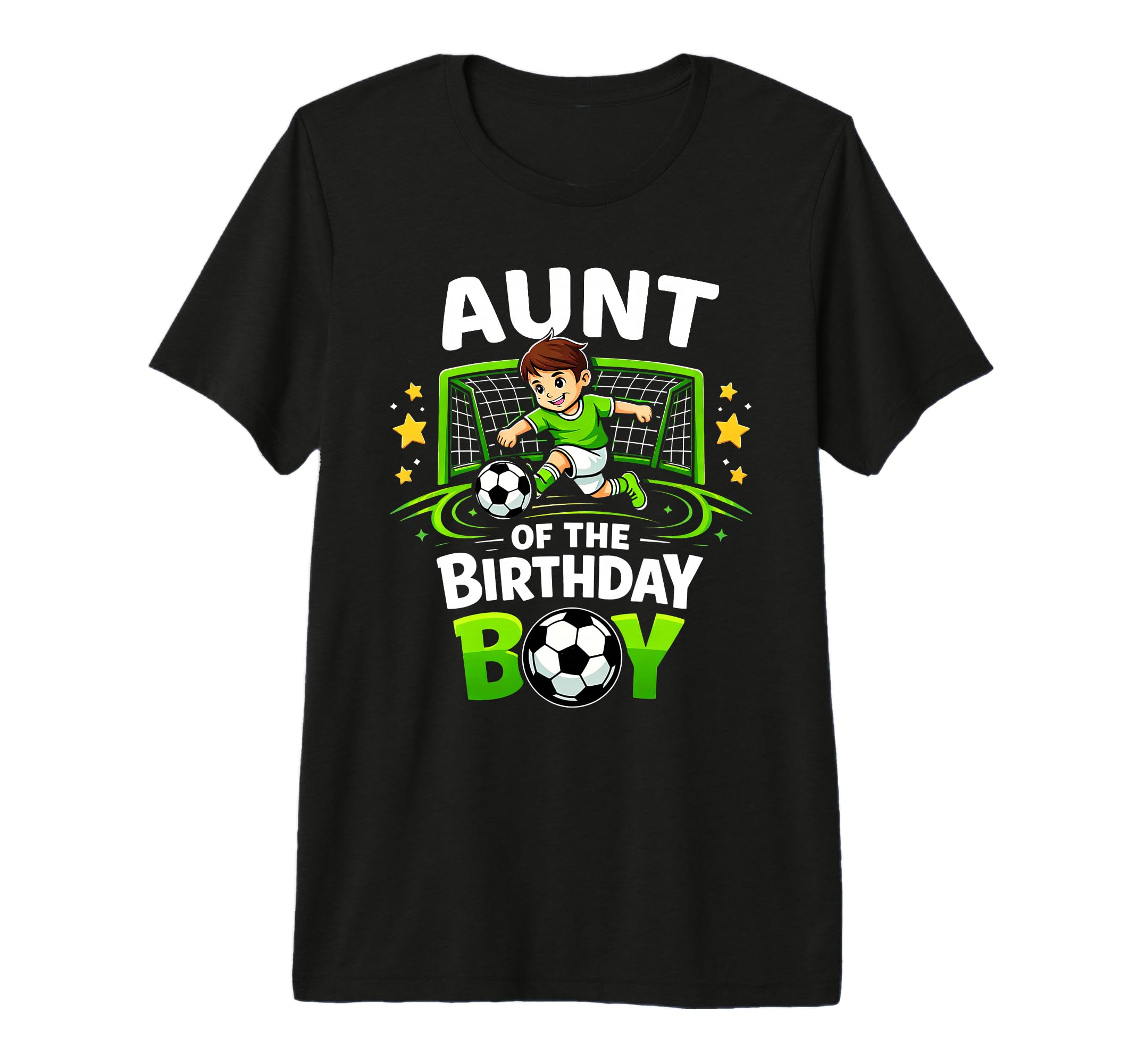Aunt Birthday Soccer Ball Funny Soccer T-Shirt - Trendy Graphic for Adults