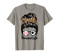 Nonnie Life Messy Bun Hair Funny Soccer T-Shirt - Unique Graphic Men Women