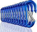 STURME 12pcs Carabiner Clip 3" Small Durable Carabiner Keychain Carabeaner Hooks