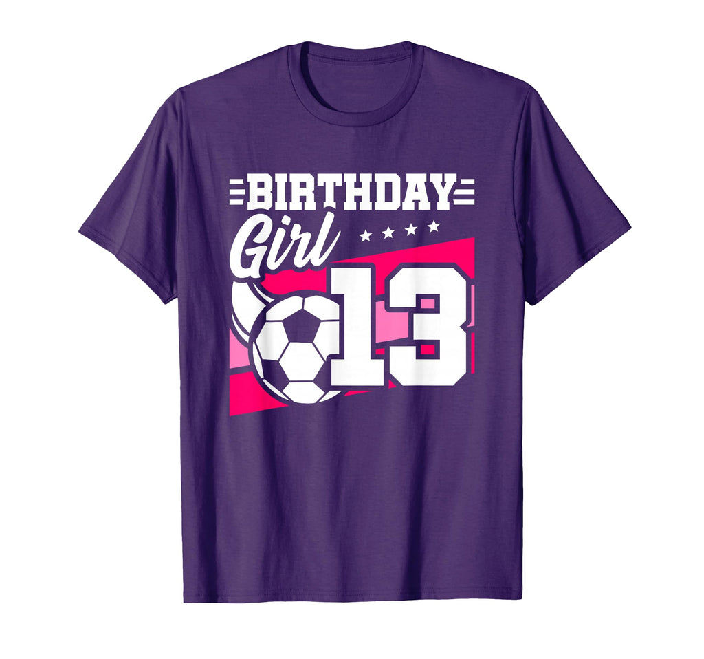 Soccer Birthday Party 13 Year Old T-Shirt - Custom Art Print for Adults