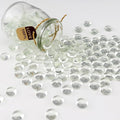 2.16LB Glass Beads Vase Filler Aquarium Gravel Decor Flat Glass Marbles Gems Pebbles Fish Tank Rocks Home Decorative Art Craft - Clear
