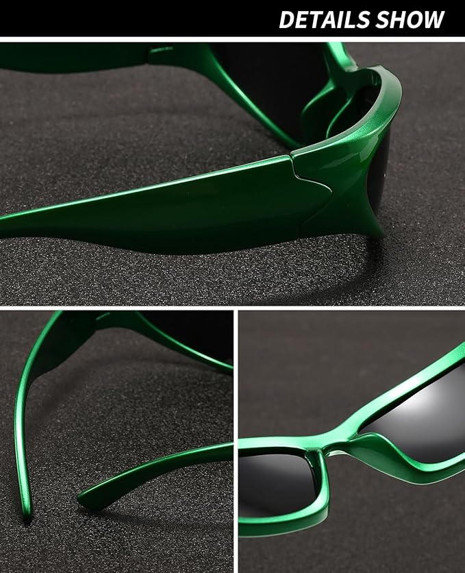 SOAR&EAGLE Y2K 3Pack Polarized sunglasses Wrap Around Men's Women's sunglasses Fashion Sport Shades Sun Glasses