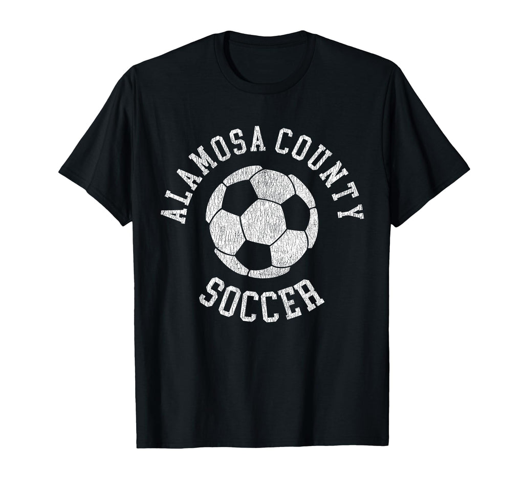 Alamosa County Soccer Distressed 90S T-Shirt - Graphic Print Unisex