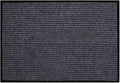 Fani Heavy Duty Large Grey Striped Floor Door Mat - Waterproof Low Profile Home Rug with Anti-Skid Rubber Back (Gray, 23" x 35")