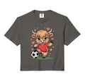 Kawaii Soccer Cow Just Who Loves T-Shirt - Custom Art Print Men Women