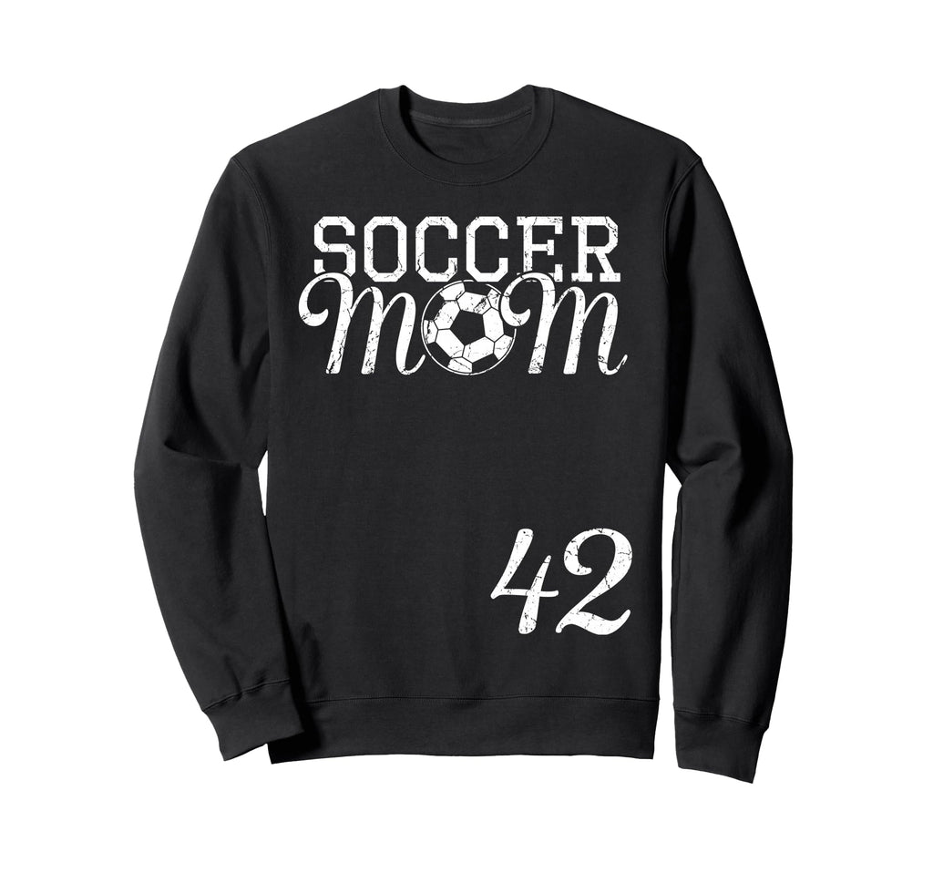 Soccer Mom Jersey Number 42 Sweatshirt - Casual Everyday Wear for Adults