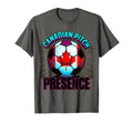 Canadian Pitch Presence Soccer Ball T-Shirt - Trendy Graphic for Adults
