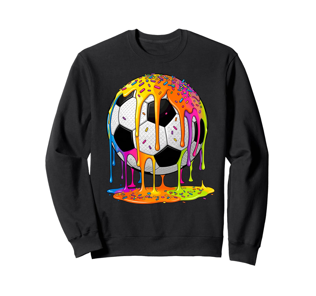 Soccer Drip Ice Cream Sprinkles Sweatshirt - Fun Novelty Design Men Women