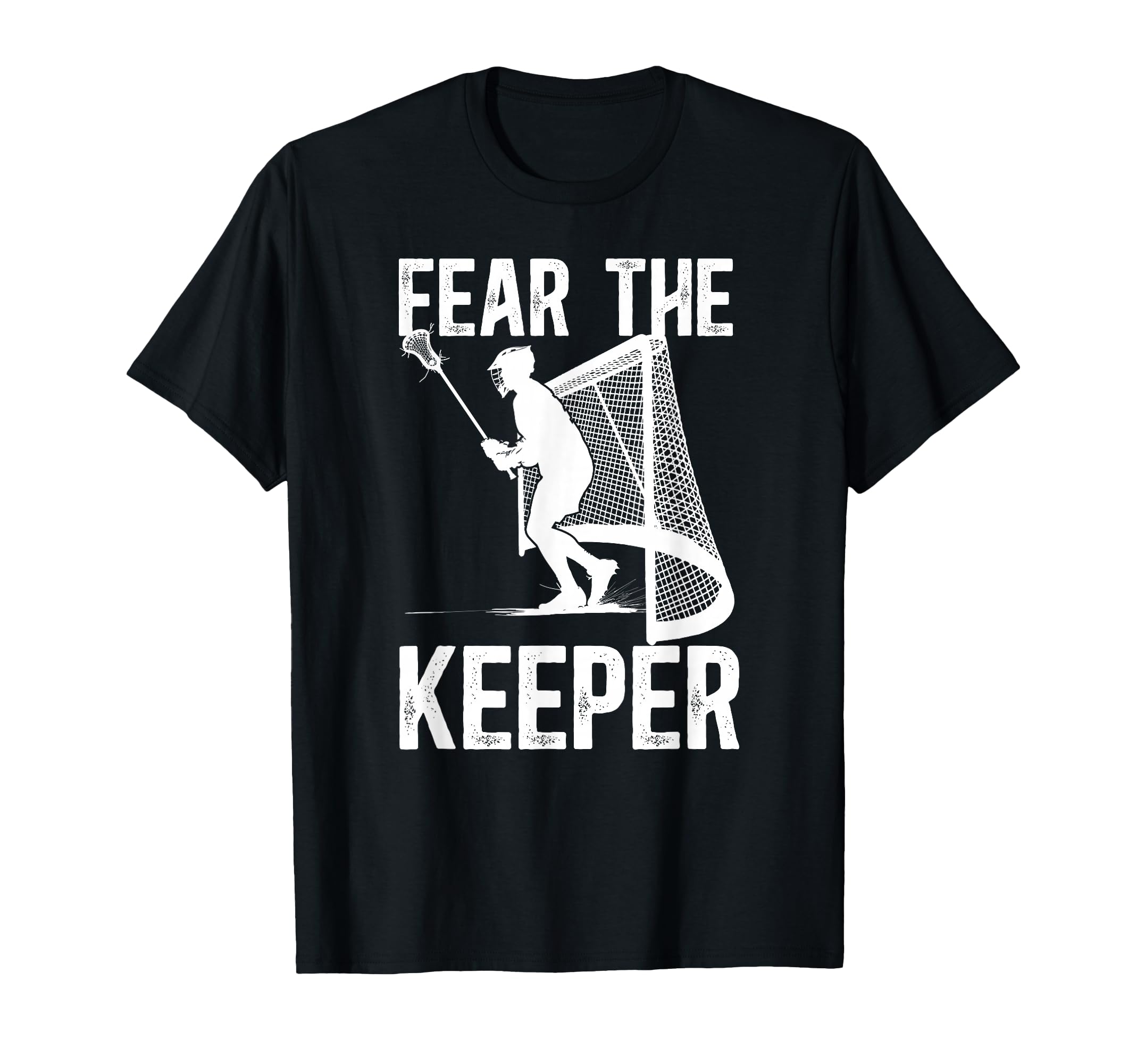 Fear Lacrosse Keeper Lacrosse T-Shirt - Minimalist Print Men Women