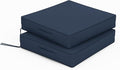 Patio Chair Cushions 17 X 16 X 3 Inch Waterproof Outdoor Seat Cushions for Patio Furniture, Outdoor Sofa Couch Pads with Ties & Handle, Set of 2, Navy Blue