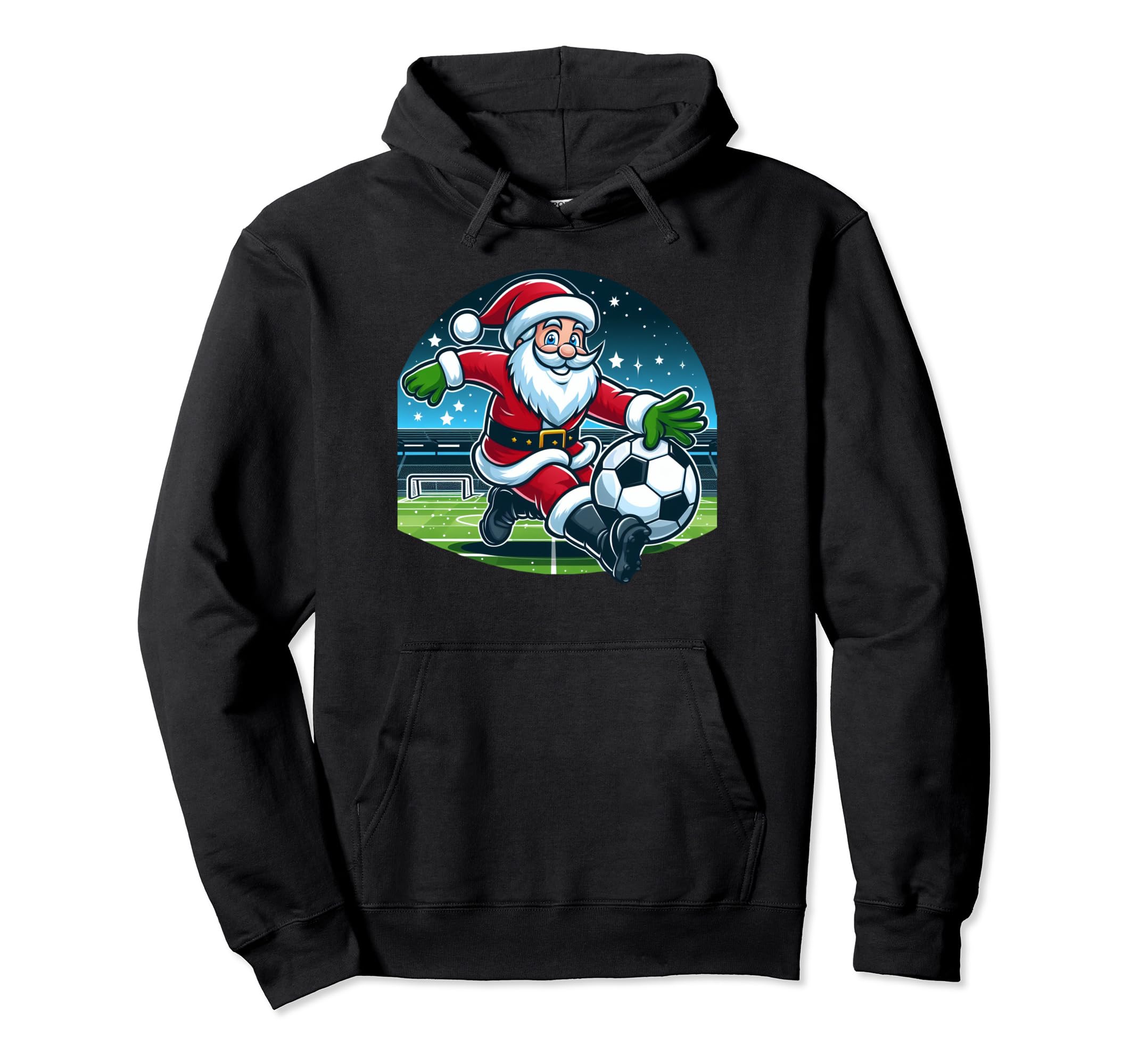 Santa Loves Soccer Hoodie - Aesthetic Graphic Unisex