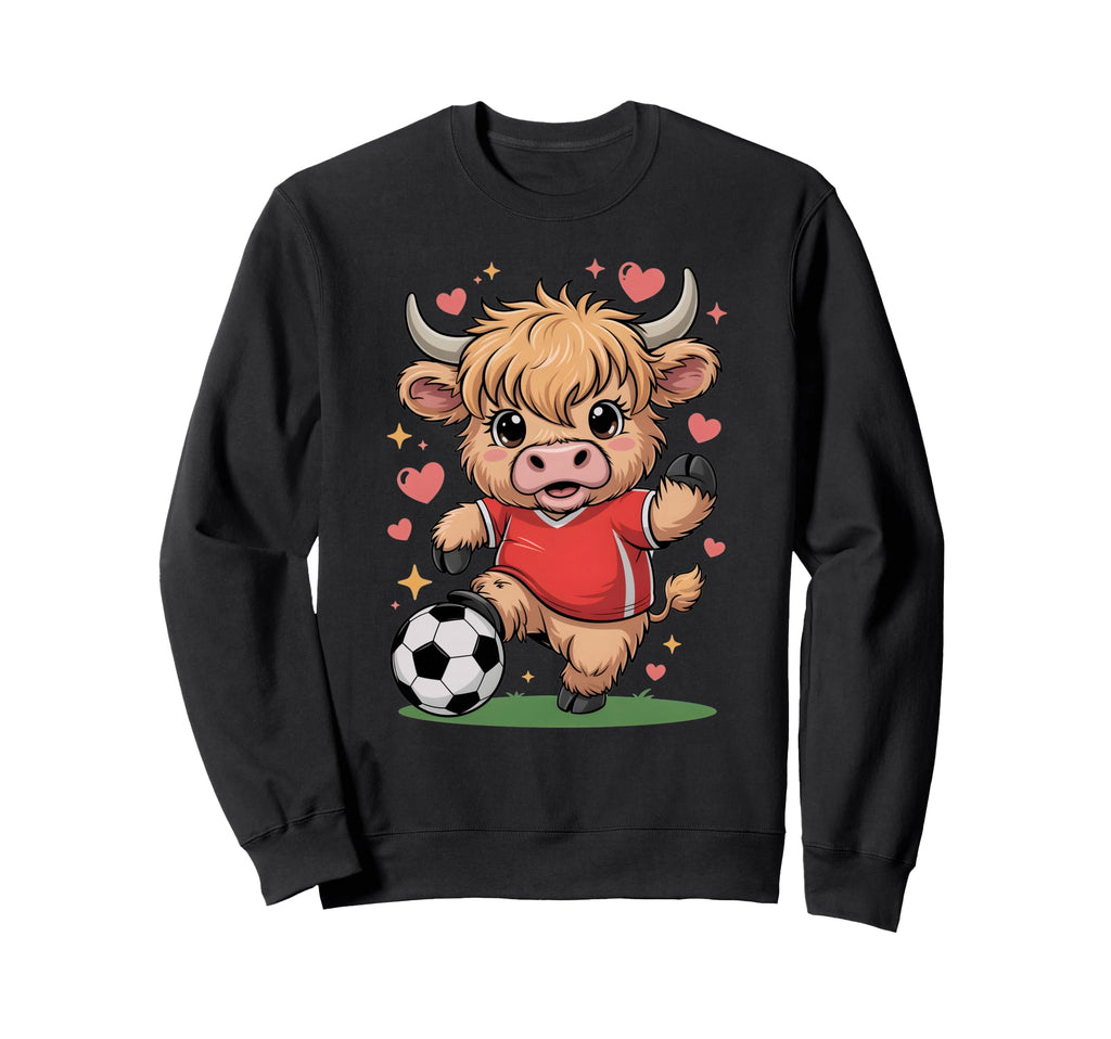Kawaii Soccer Heifer Just Who Loves Sweatshirt - Trendy Graphic Men Women