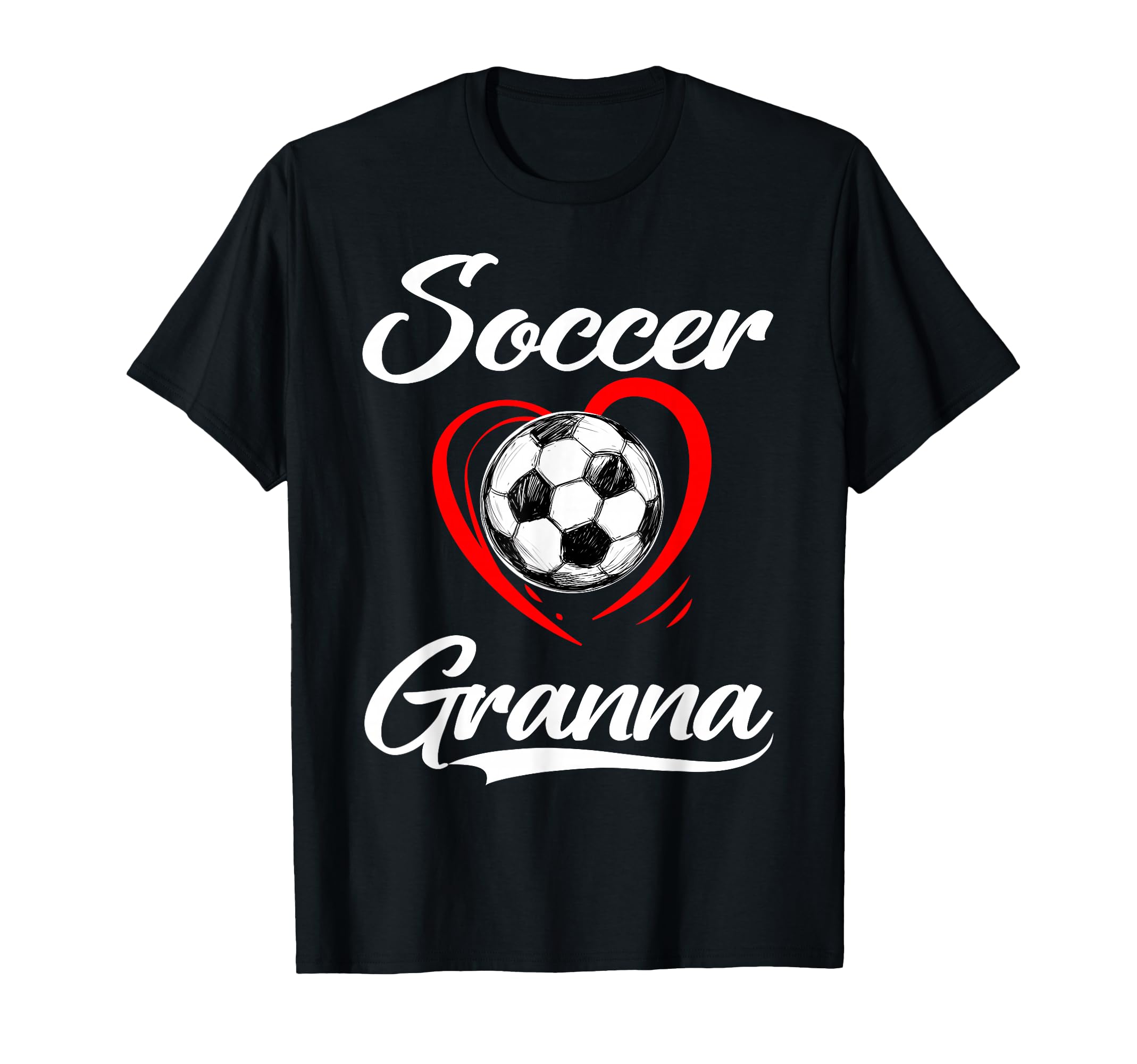 Soccer Granna Soccer Heart Family T-Shirt - Custom Art Print Unisex
