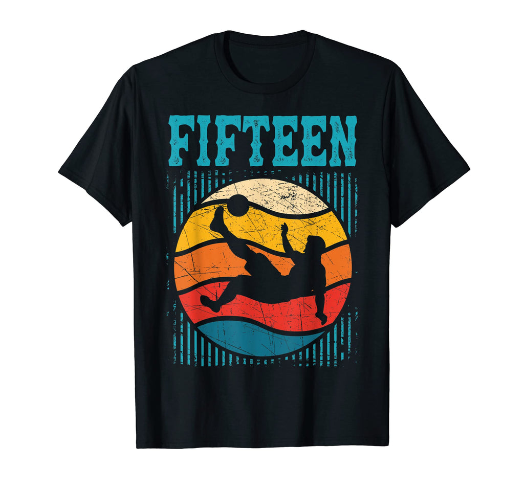 15Th Birthday Soccer 15 Years Old T-Shirt - Trendy Graphic Men Women