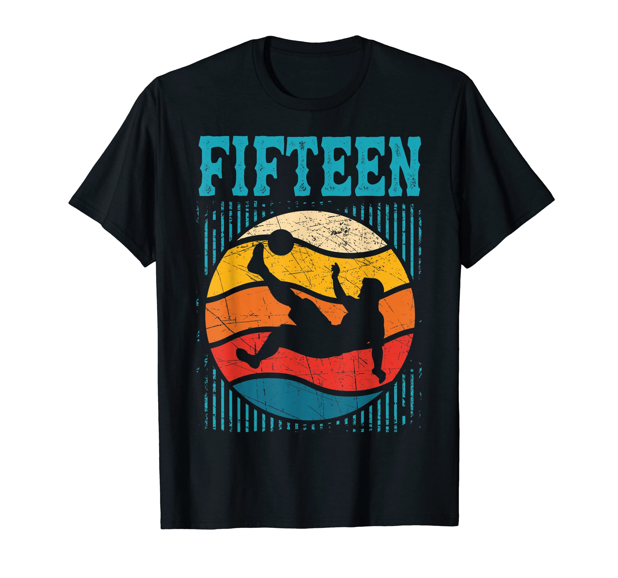 15Th Birthday Soccer 15 Years Old T-Shirt - Trendy Graphic Men Women