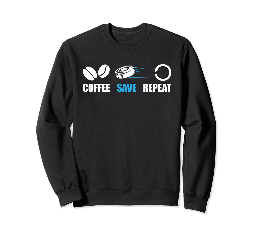 Ice Hockey Goalie Goalkeeper Coffee Sweatshirt - Custom Art Print Men Women