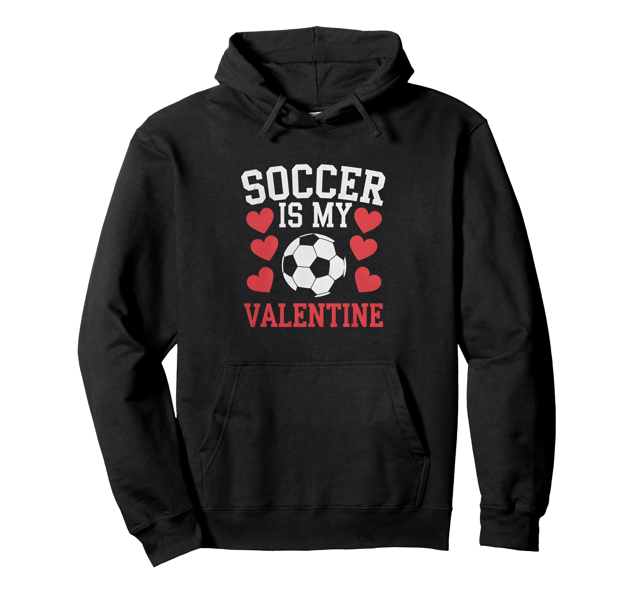 Love Soccer Heart Valentine Sports Hoodie - Casual Everyday Wear Unisex