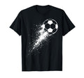 Soccer Ball Breaking Through Wall T-Shirt - Trendy Graphic for Adults