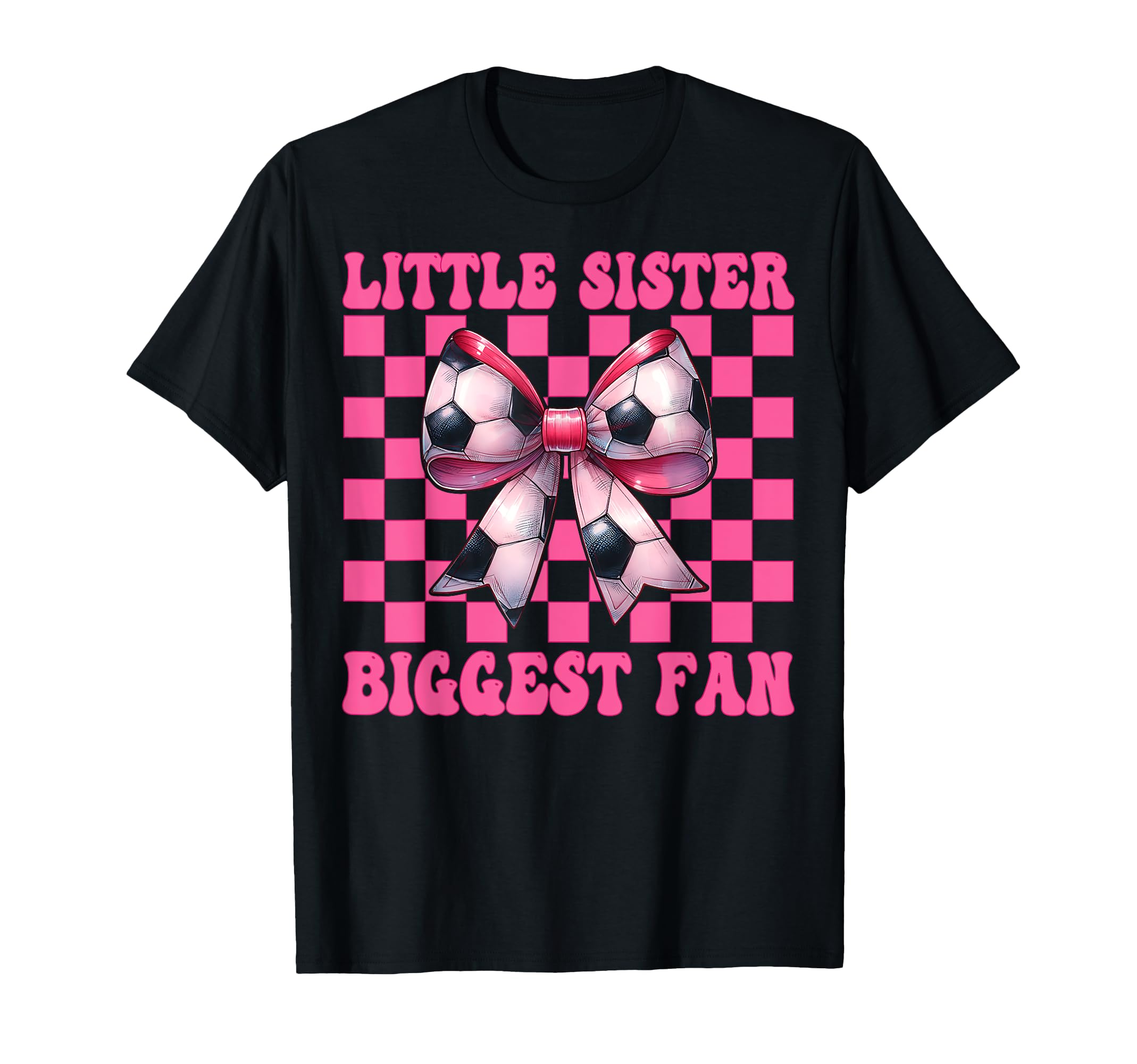Soccer Sister Soccer Coquette Little T-Shirt - Minimalist Print Men Women