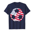 Patriotic Soccer Player Coach American T-Shirt - Novelty Apparel Unisex