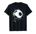 Soccer Ball Colorful Paint Splatter T-Shirt - Minimalist Print Men Women