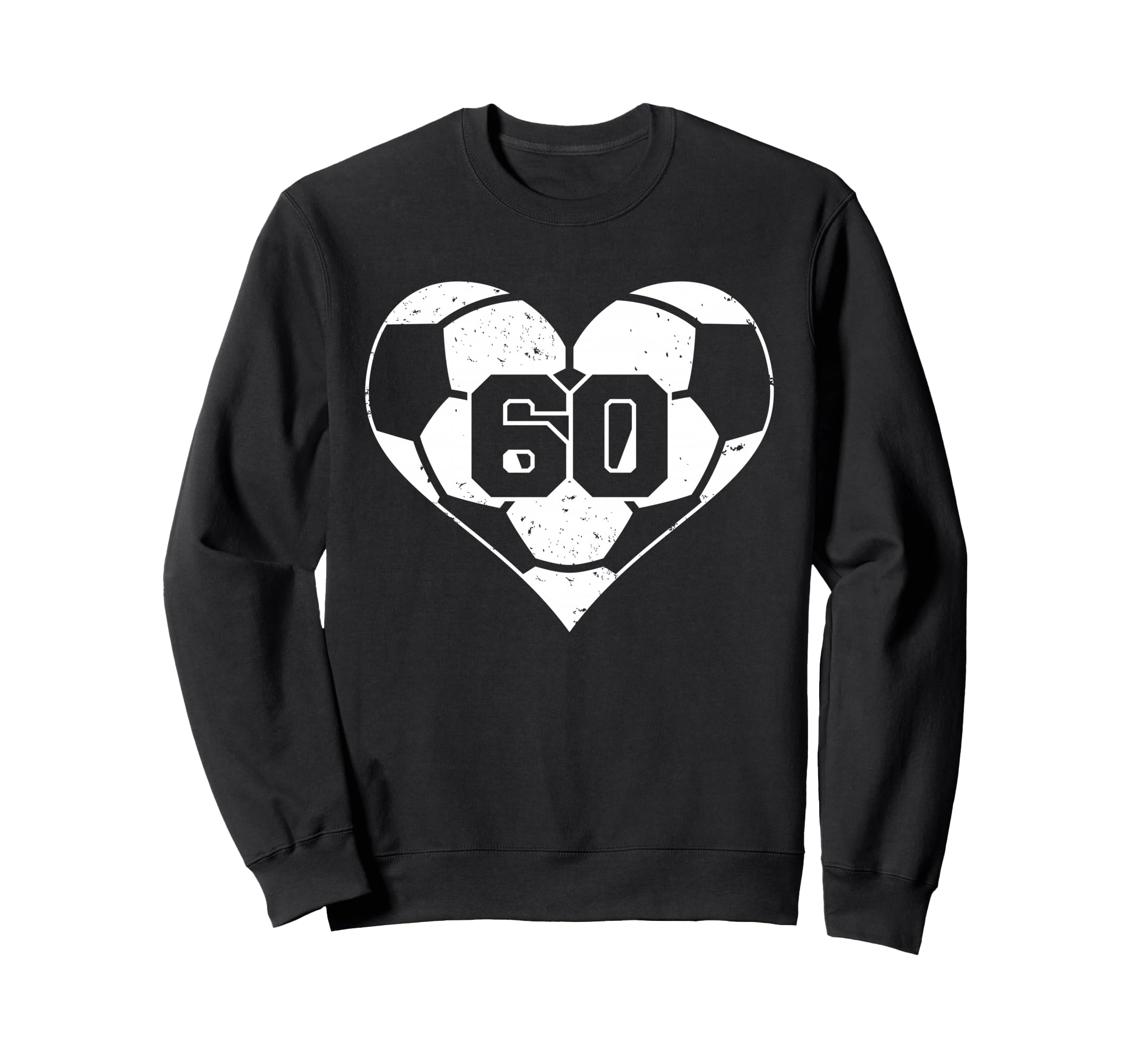 Soccer Heart Number 60 Jersey Sports Sweatshirt - Unique Graphic Unisex
