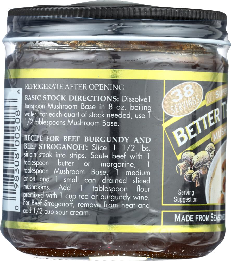 Better Than Bouillon Mushroom Base - 8 Oz Jar - Pack of 6 - Concentrated Vegetable Broth