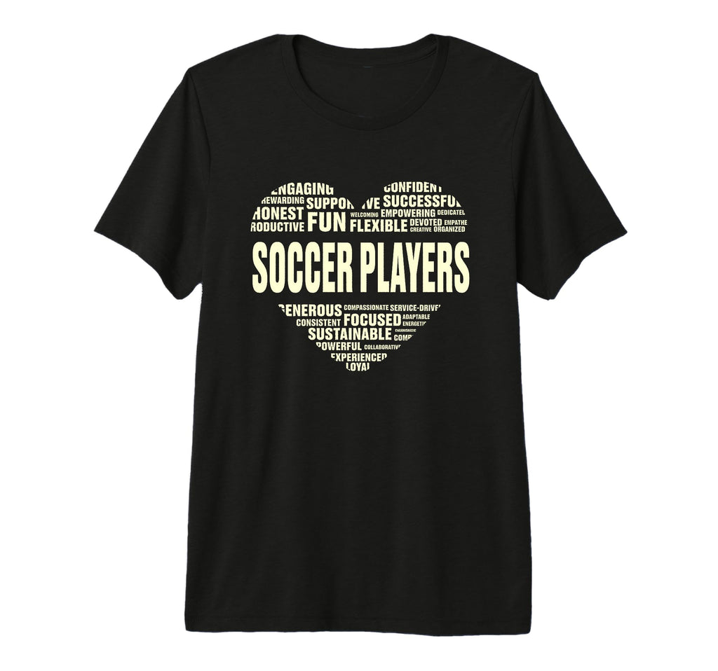 Love Heart Facts Soccer Players T-Shirt - Fun Novelty Design for Adults