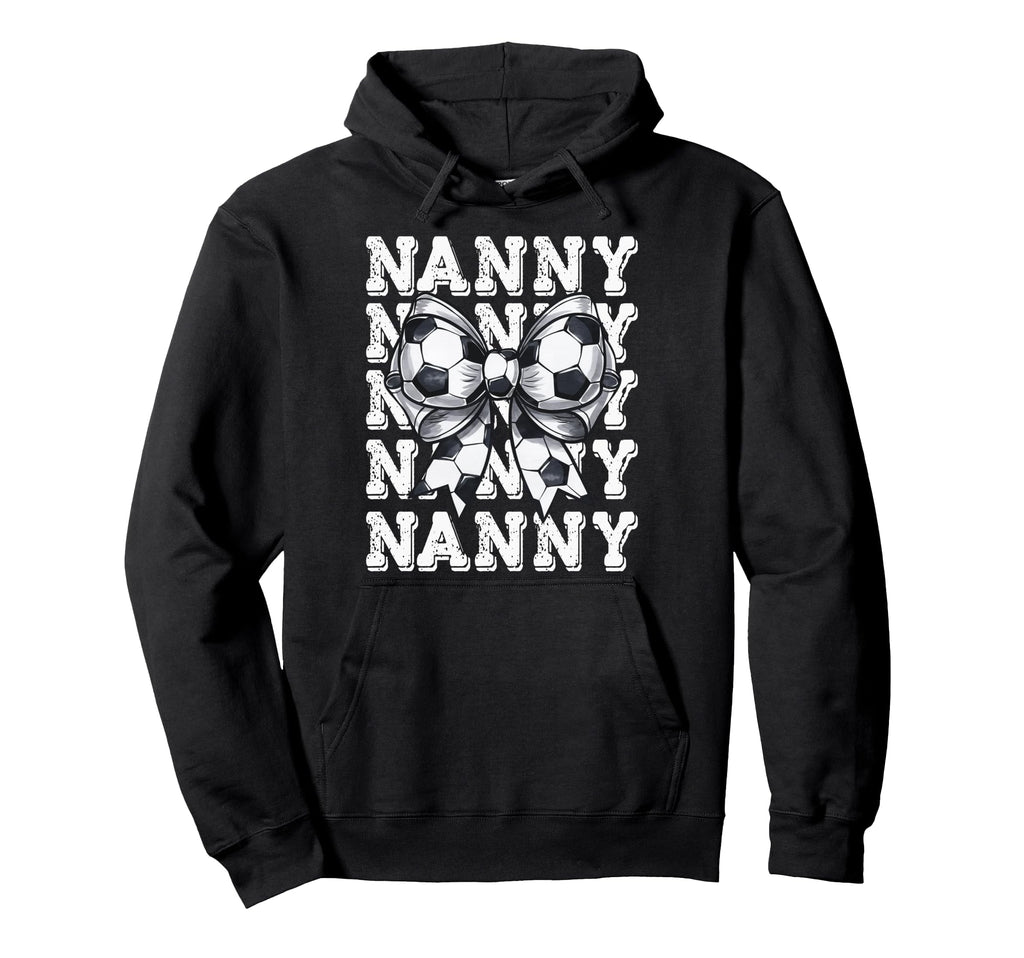 Coquette Soccer Nanny Matching Family Bow Hoodie - Minimalist Print Unisex