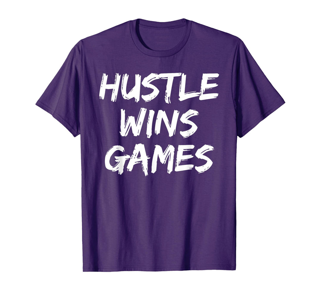 Sports Practice Hustle Wins Games T-Shirt - Custom Art Print Unisex